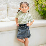 Flower Rib Tee Shirt