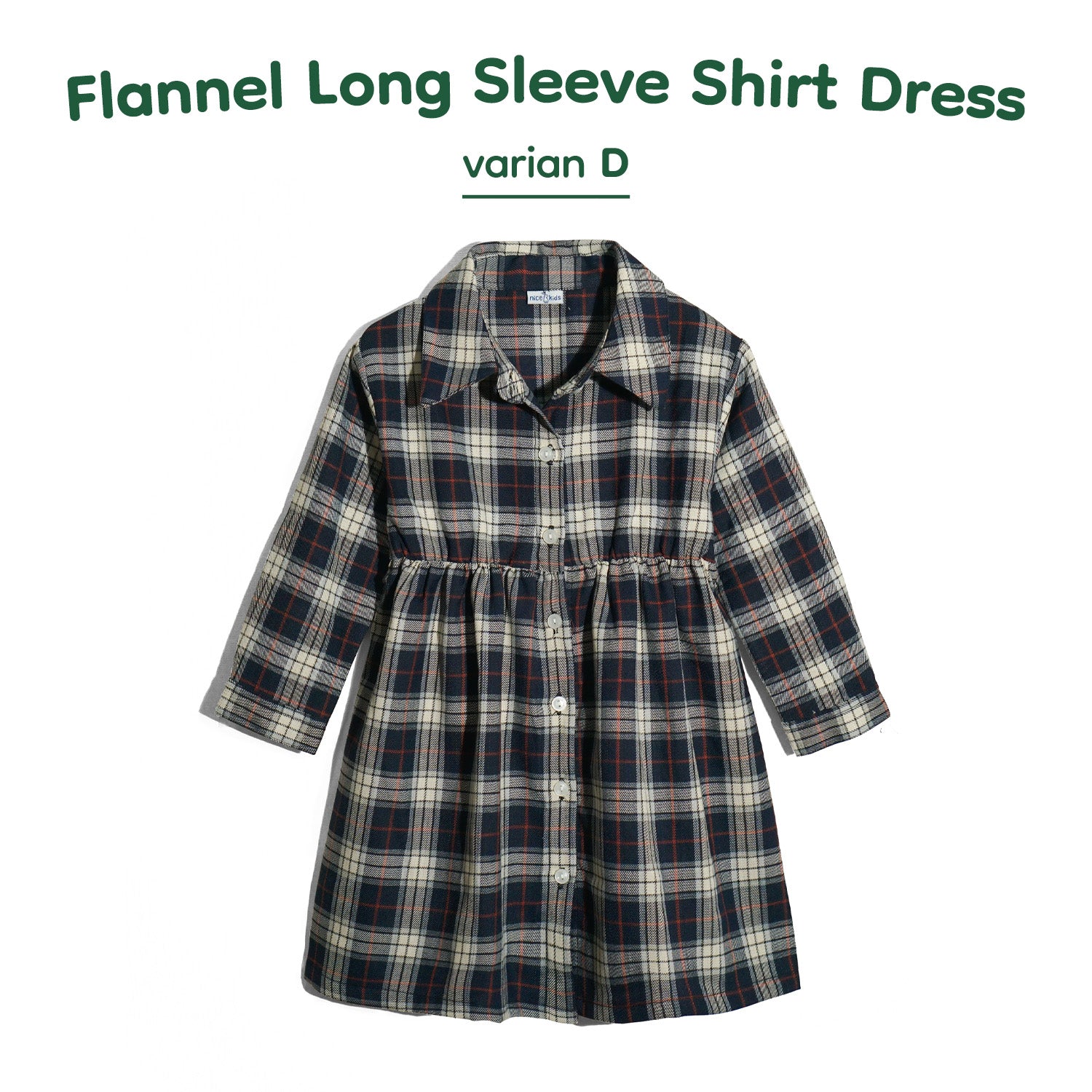 Flannel Long Sleeve Dress