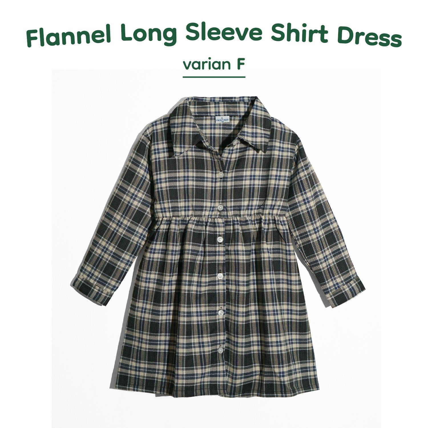 Flannel Long Sleeve Dress