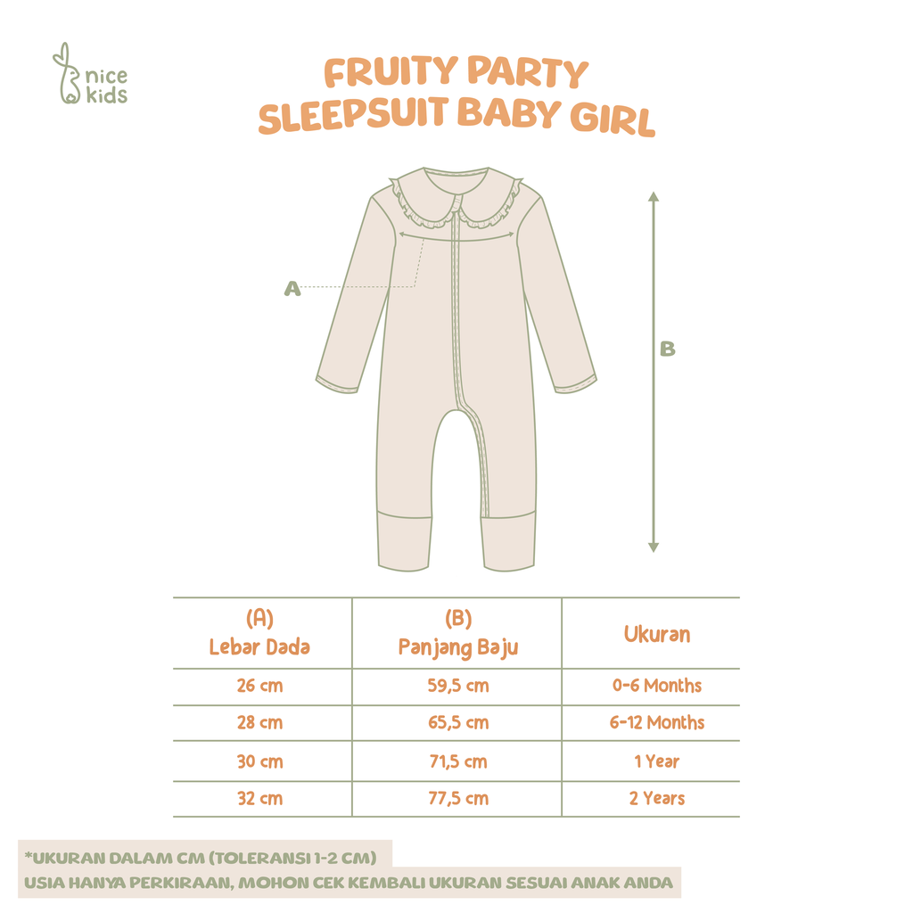 product size chart