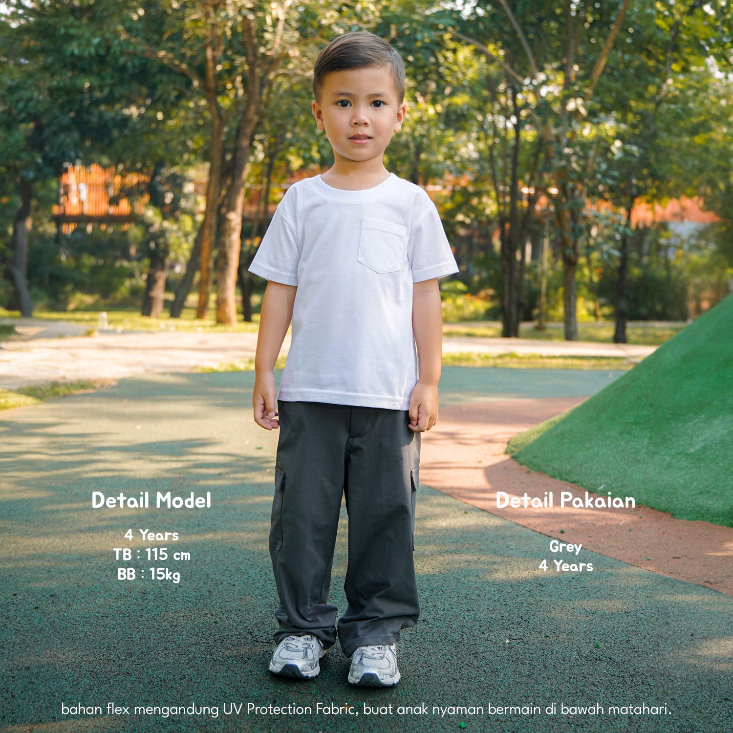 Flex Cargo Long Pants Celana Cargo Panjang Unisex 1-8 Tahun