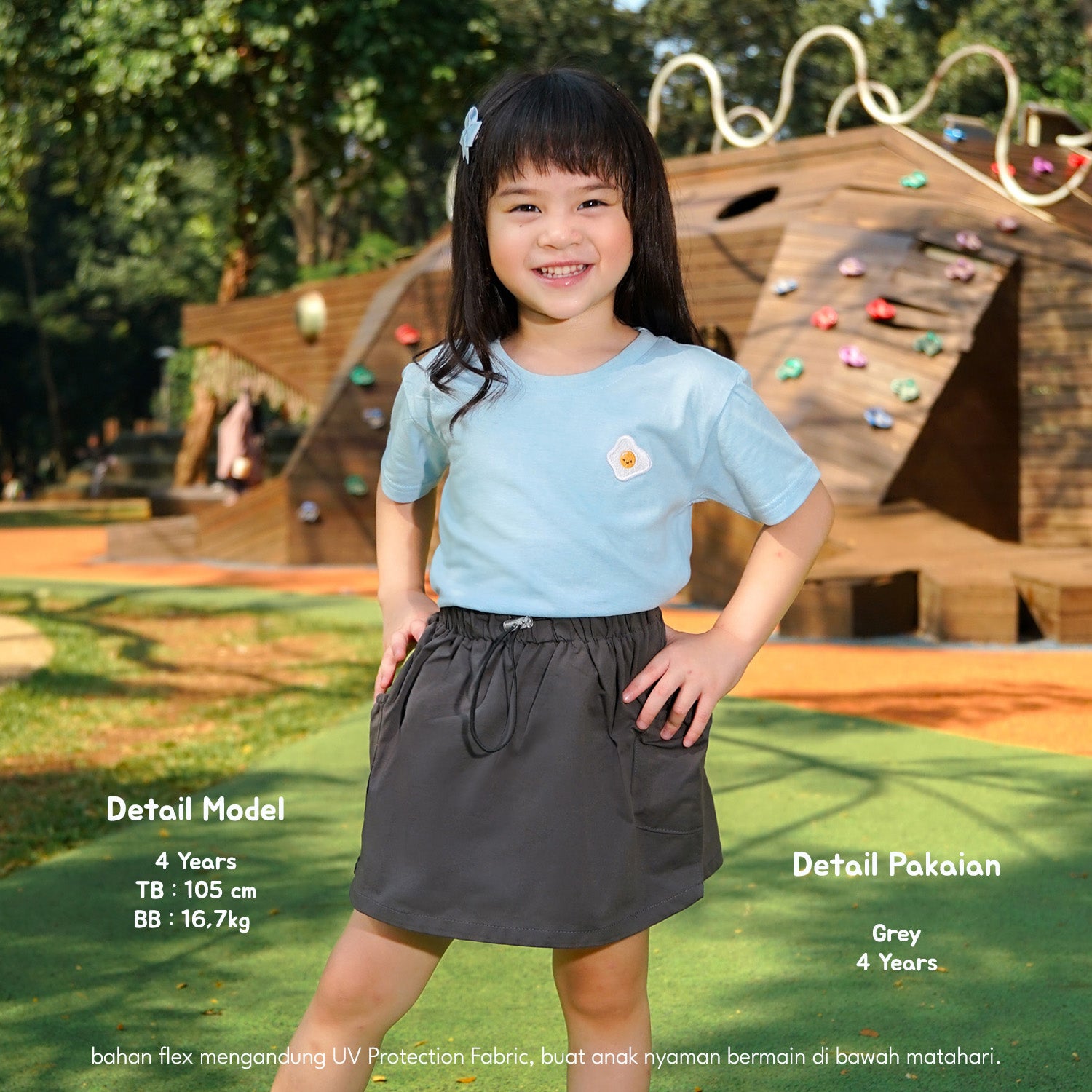 Flex Cargo Skirt Rok Cargo Pendek Anak 1-8 Tahun