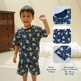 Happy Pals Society Short Kids Pajamas Piyama Anak Lengan Pendek Bermotif 1-8 Tahun