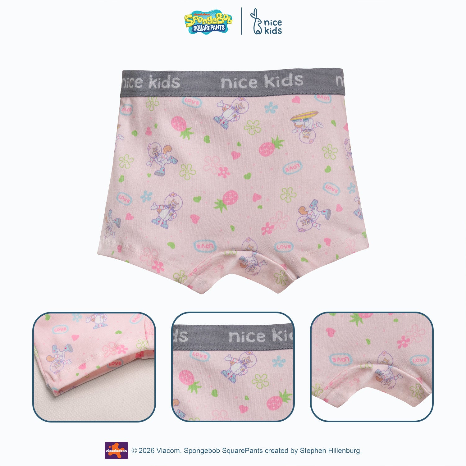 SpongeBob SquarePants Collection - Tropical Kids Set Boxer Boy &amp; Girl Celana Dalam Anak Motif Lucu Isi 3 Pcs dalam 1 Pack (Ukuran S, M, L)