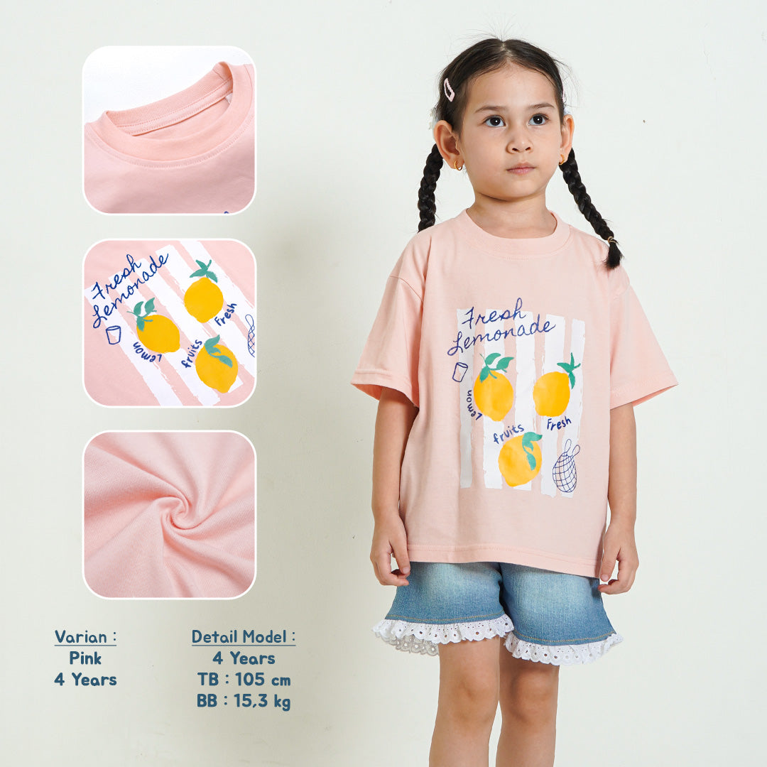 Yummy Club Oversized Tee Kaos Anak Oversized Unisex Bergambar 1-8 Tahun