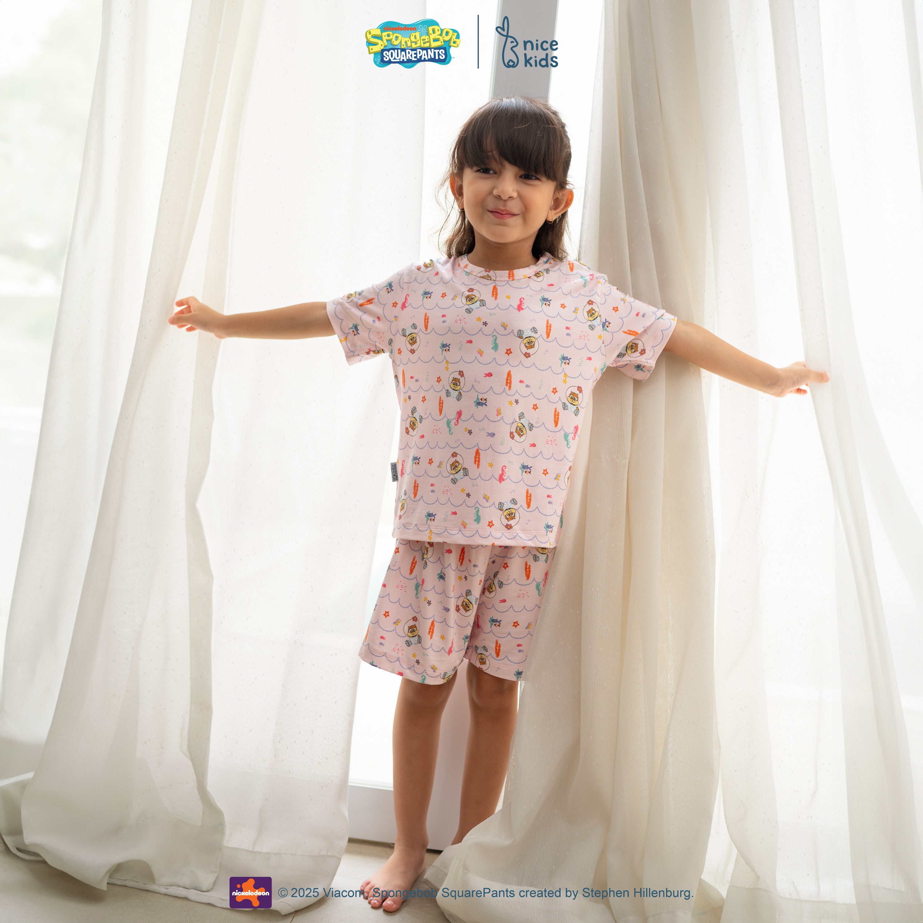 Spongebob Tencel Short Sleeve Kids Pajamas