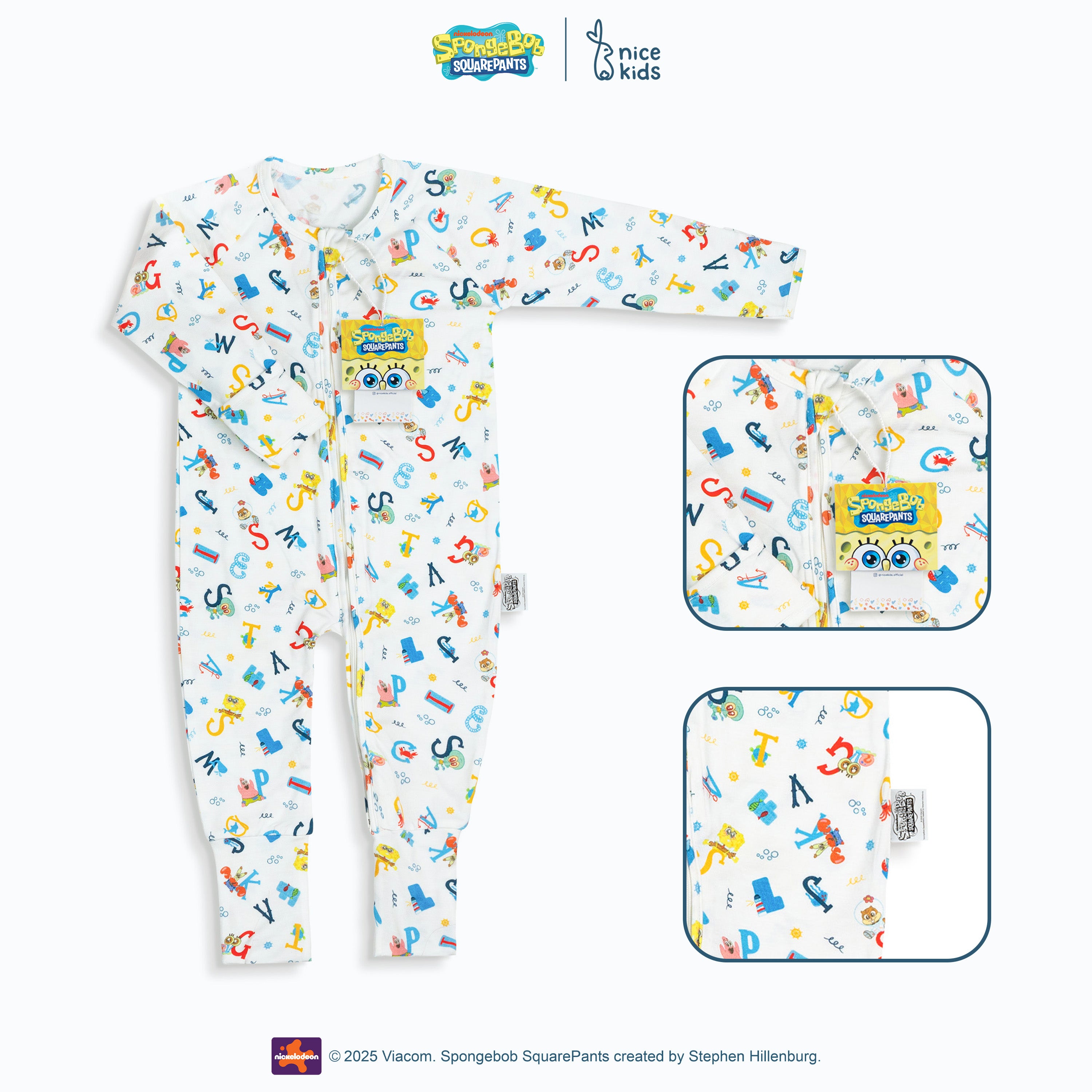Spongebob Tencel Baby Sleepsuit