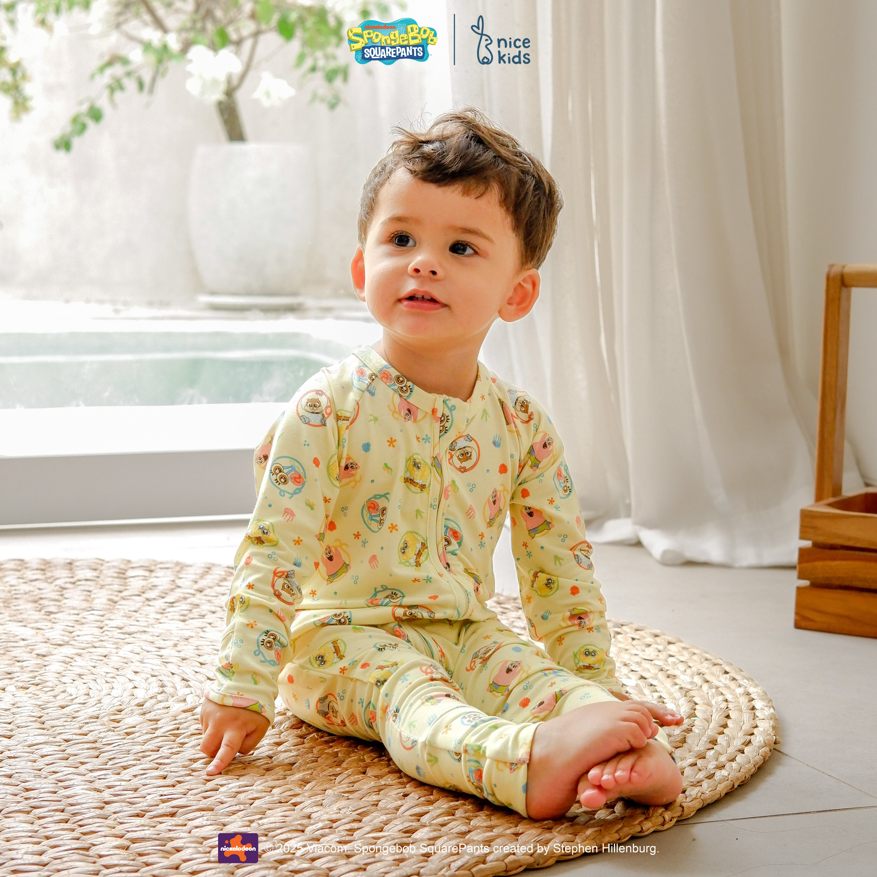 Spongebob Tencel Baby Sleepsuit