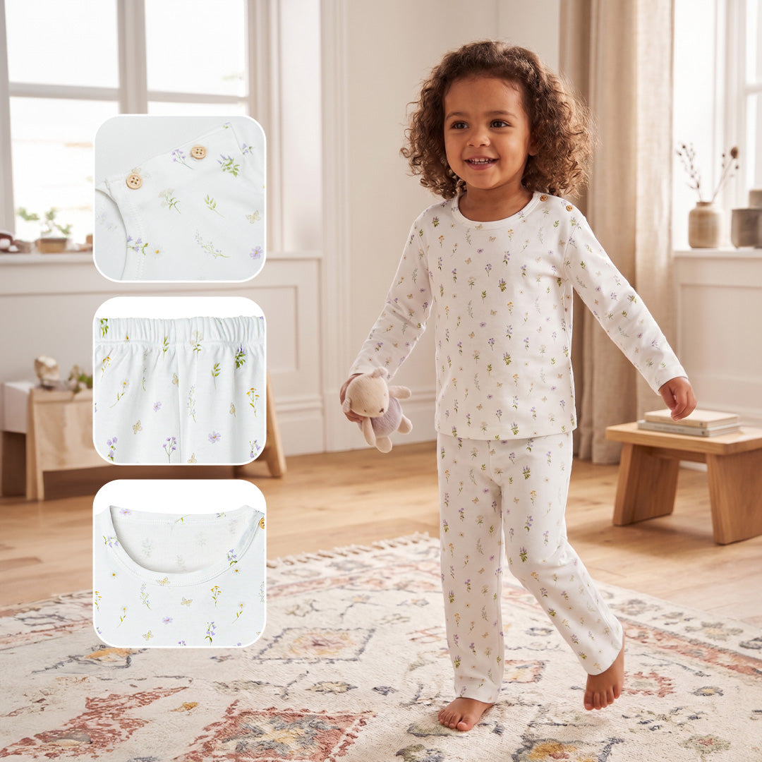 Tencel Printed Lyocell Long Kids Pajamas Piyama Anak Lengan Panjang Bermotif 1-8 Tahun