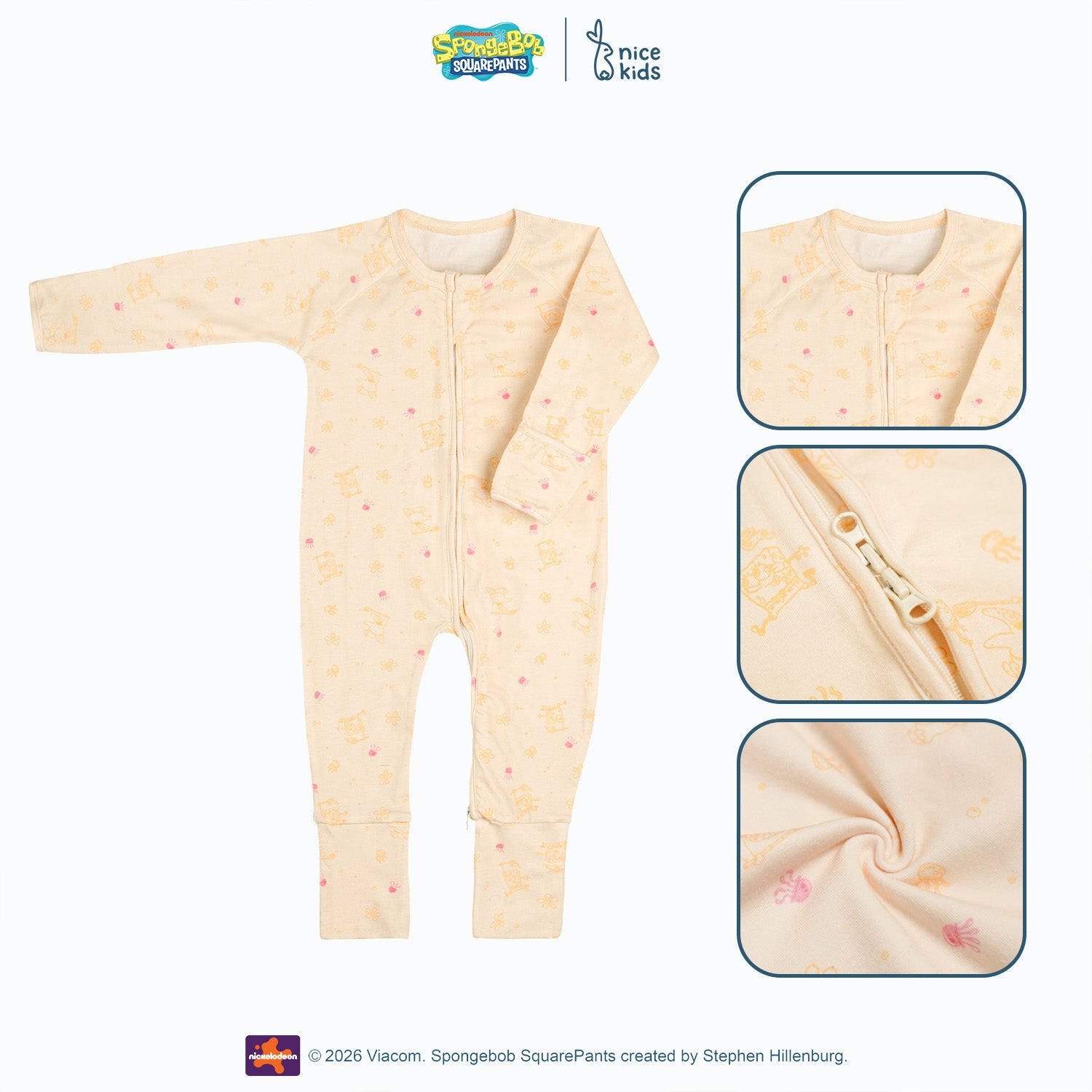 SpongeBob SquarePants Collection - Jellyfish Sleepsuit Jumper Bayi Bermotif Kartun 0-2 Tahun