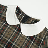 Flannel Peterpan Collar Dress