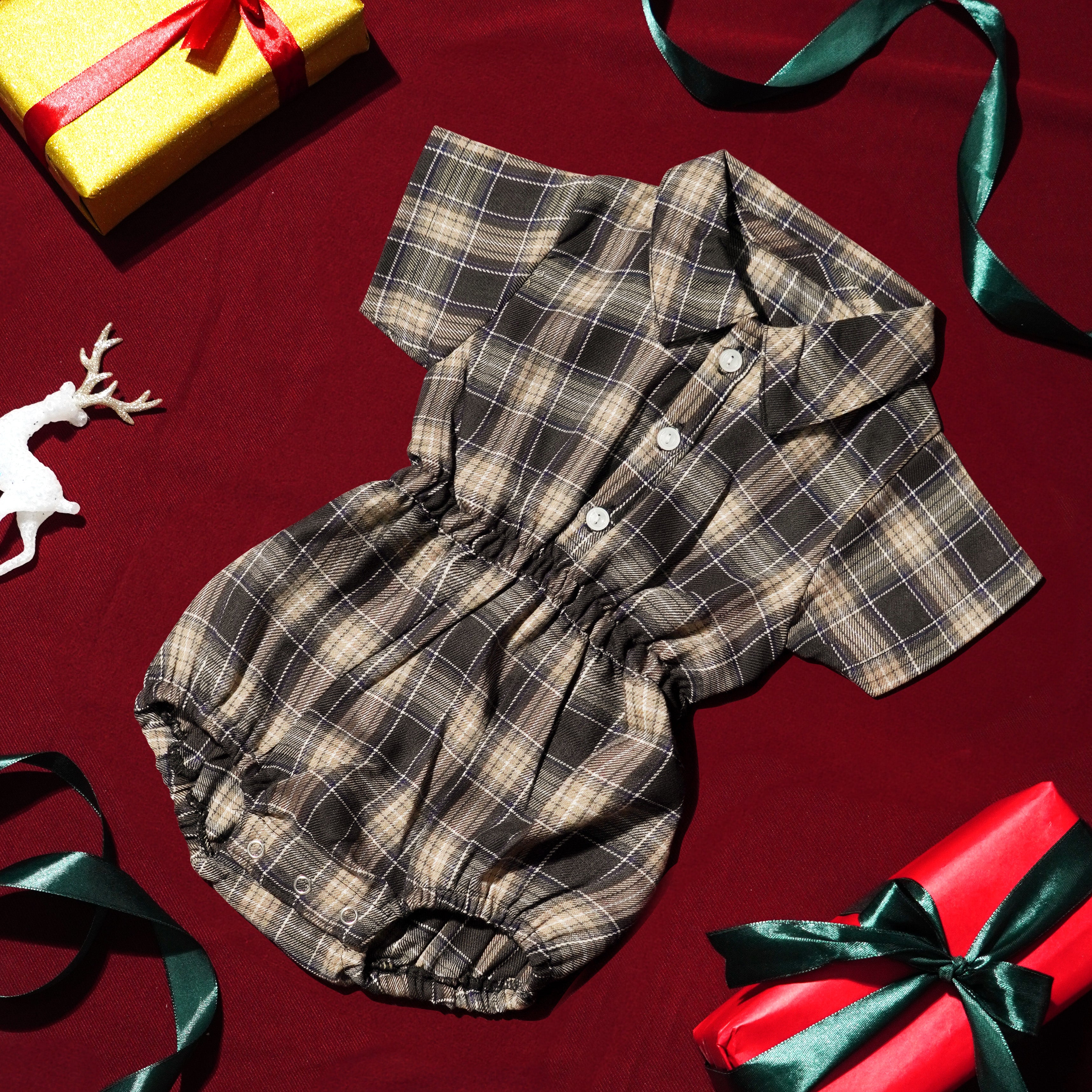 Flannel Baby Collar Bodysuit