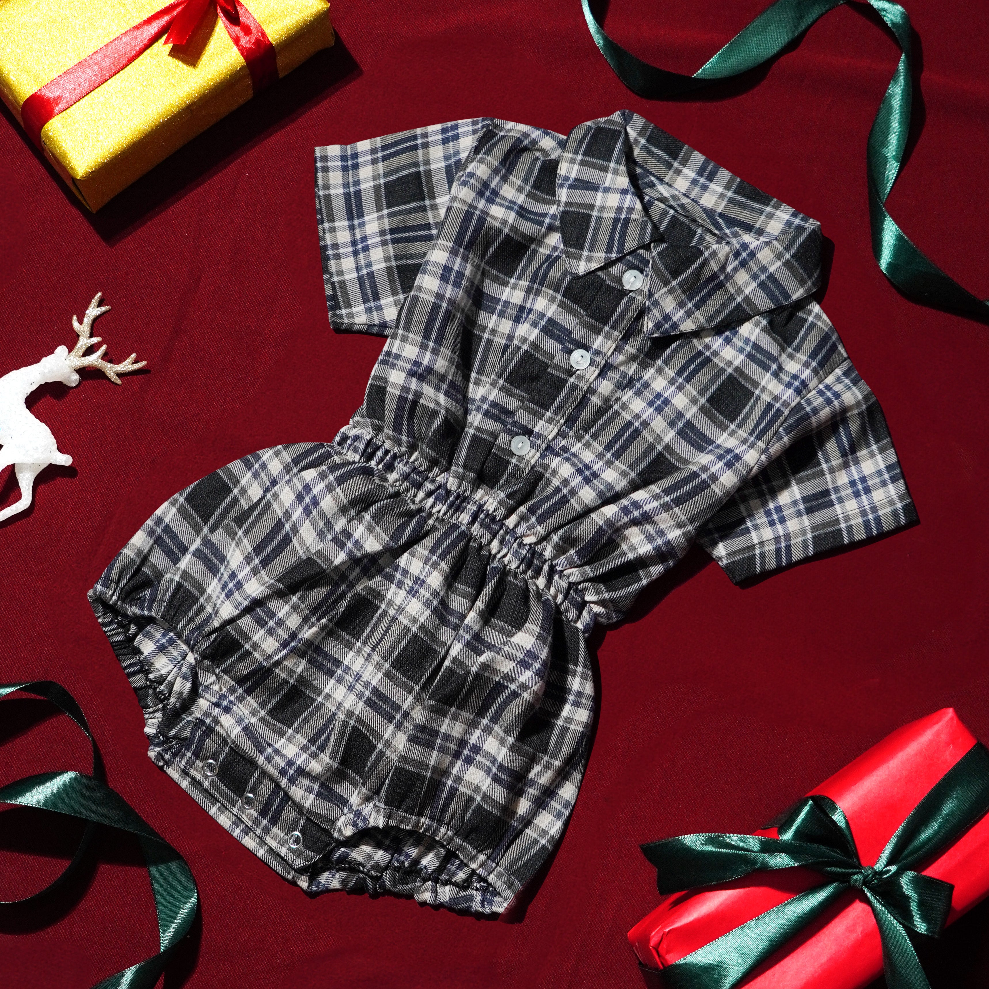 Flannel Baby Collar Bodysuit