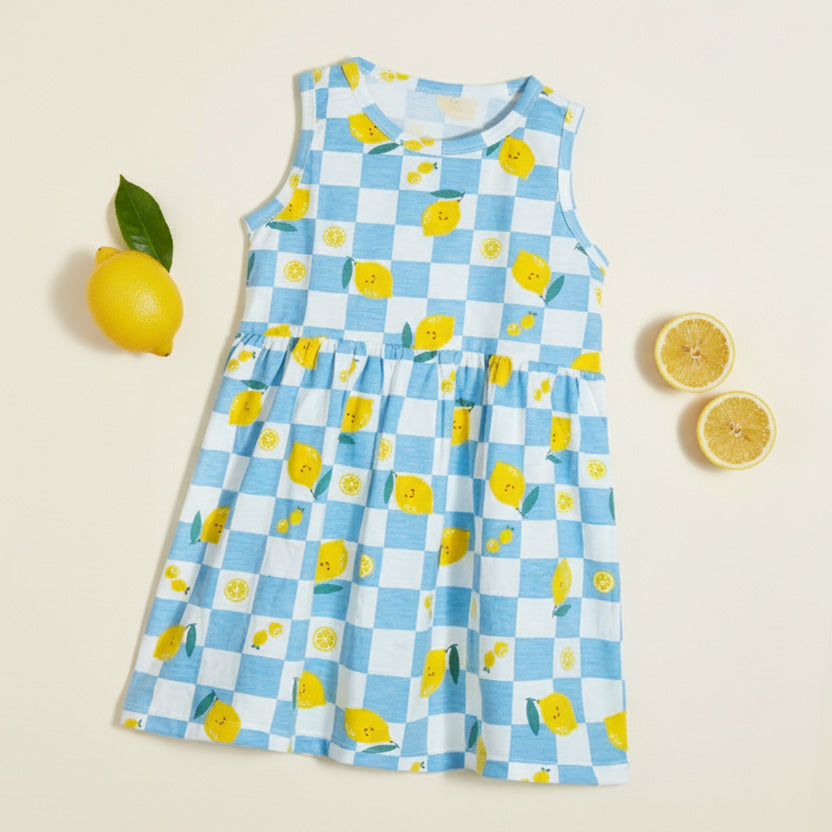 Fruit Checkered Dress