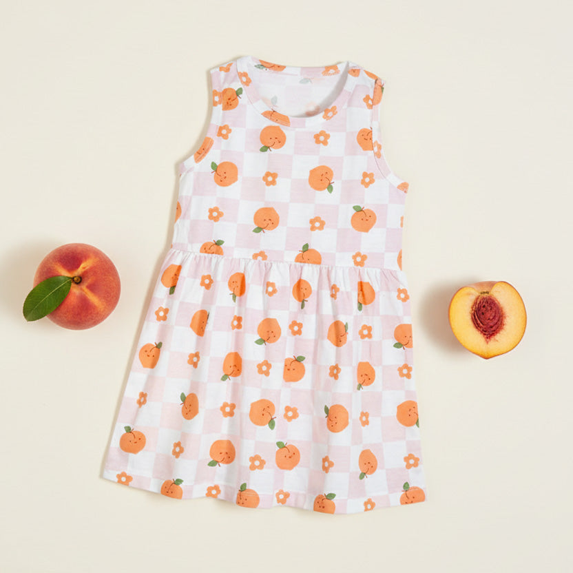 Fruit Checkered Dress