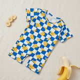 Fruit Checkered Playsuit