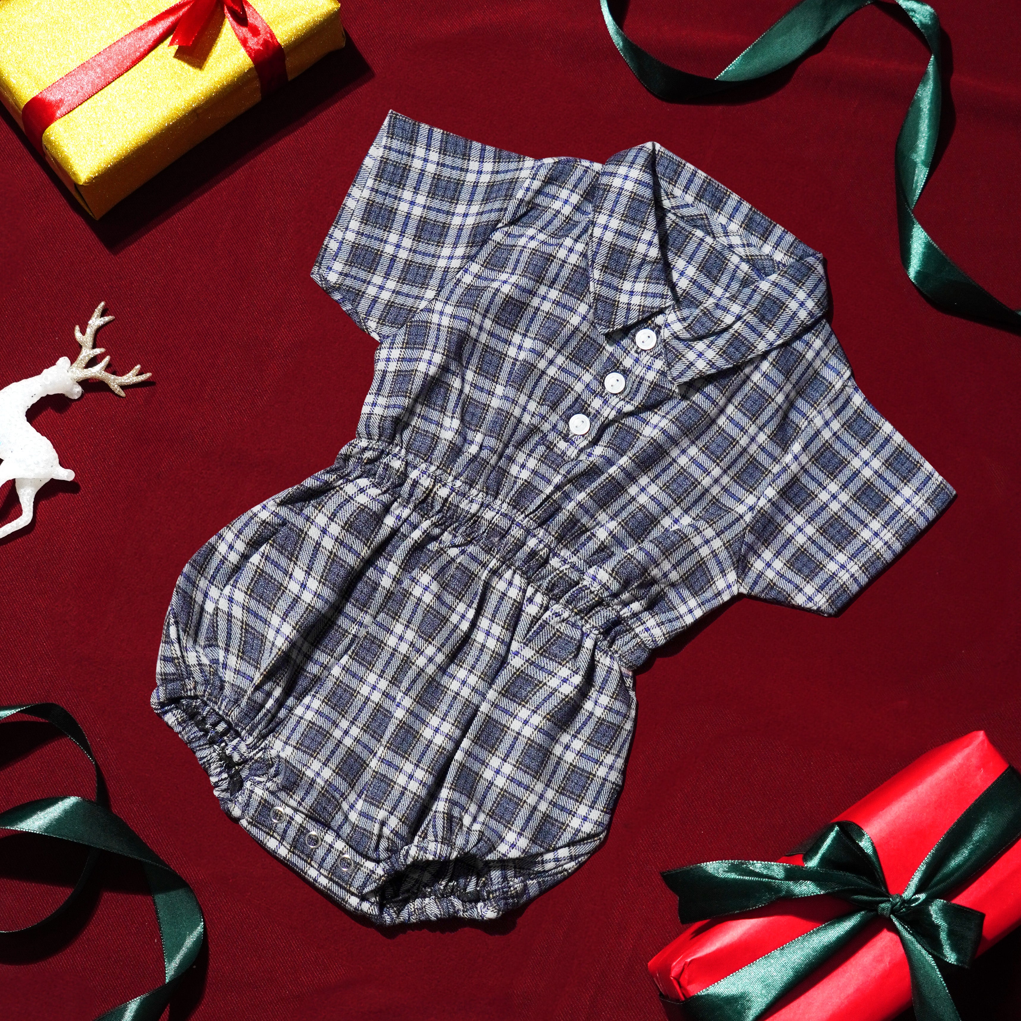 Flannel Baby Collar Bodysuit