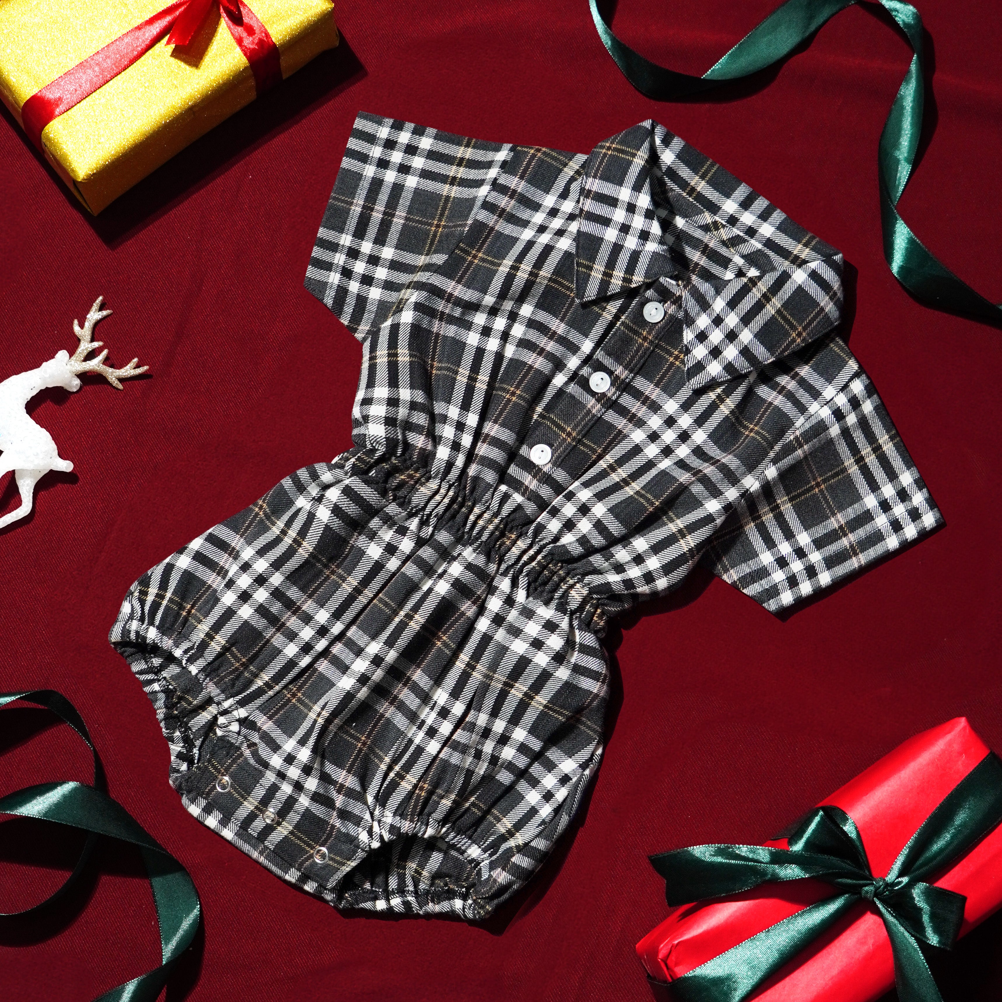 Flannel Baby Collar Bodysuit