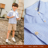 Finn Stripe Kids Shirt with Draped Sweater Kemeja Anak Laki-Laki 1-8 Tahun