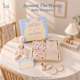 Around The World Baby Hampers Premium 0-12 Bulan Kado Lahiran Bayi Set Pakaian Bayi Newborn (BONUS GREETING CARD)