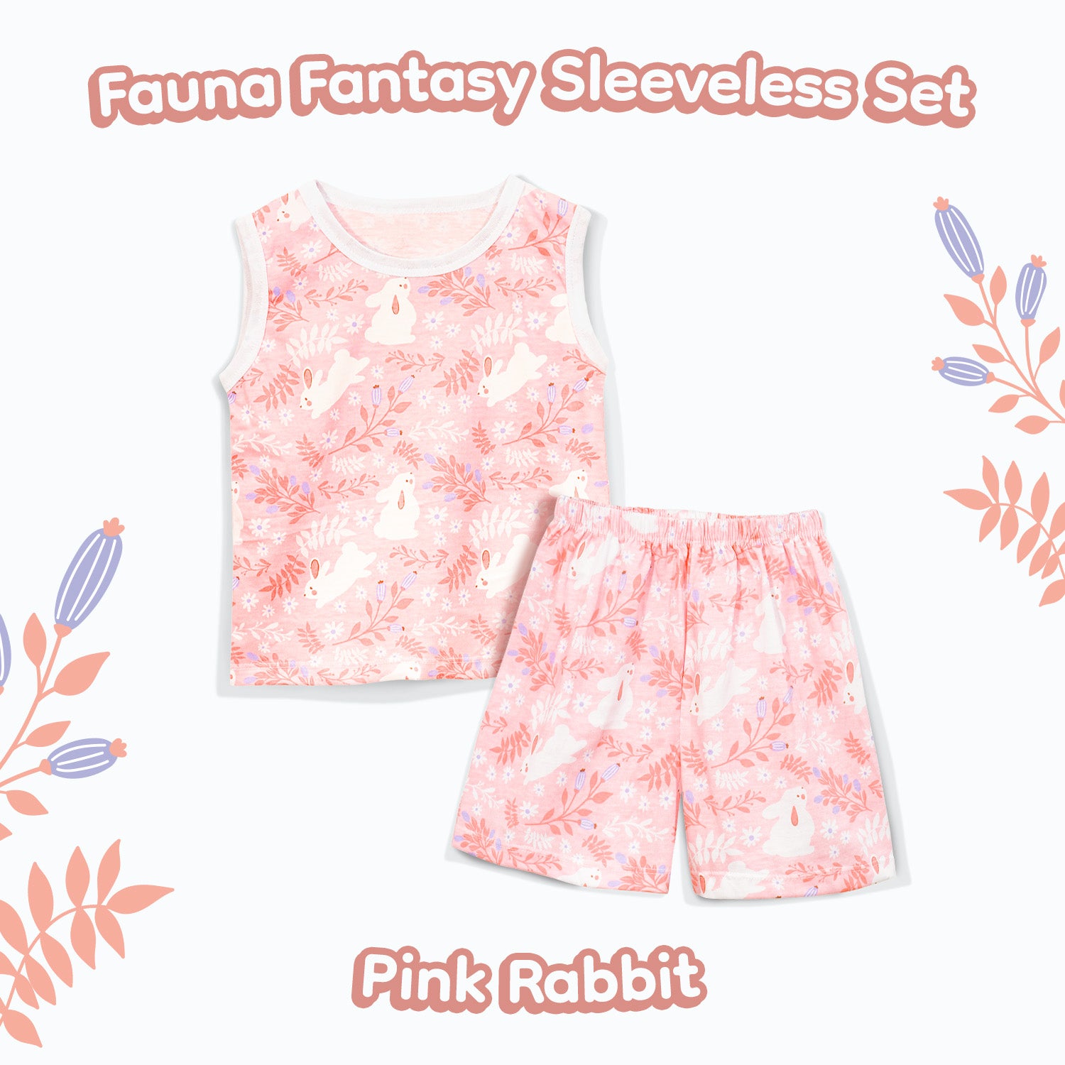 Sleeveless Kids Pajamas Fauna & Fantasi Collection