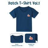 Patch T-Shirt Kaos Anak Unisex Bordir Karakter Lengan Pendek 1-8 Tahun